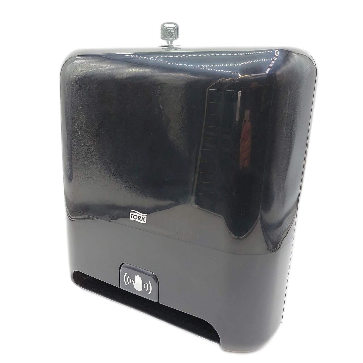 Tork Matic Automatischer Spender für Rollenhandtücher Schwarz H1, Einzeltuchentnahme, Elevation Design, 551108