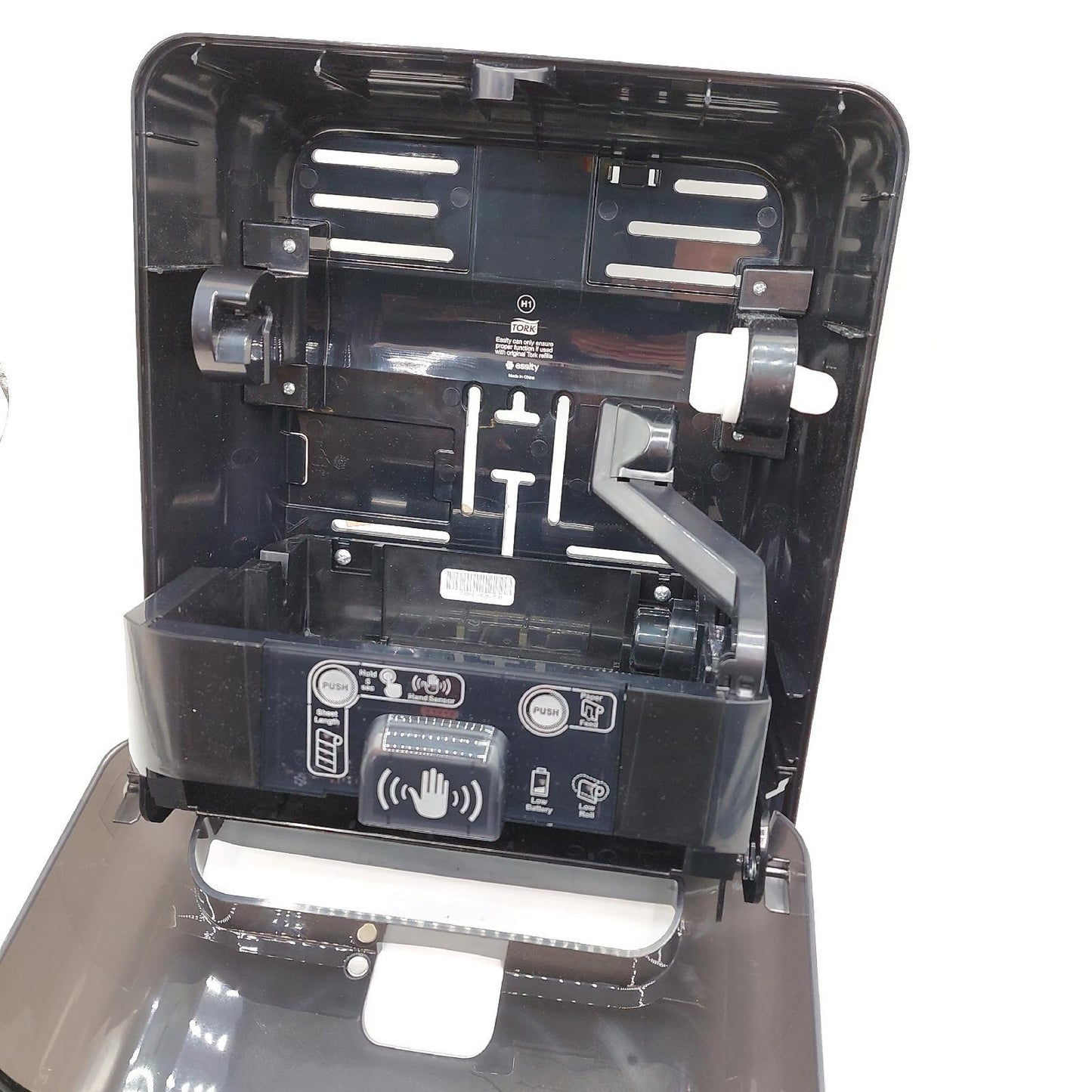 Tork Matic Automatischer Spender für Rollenhandtücher Schwarz H1, Einzeltuchentnahme, Elevation Design, 551108