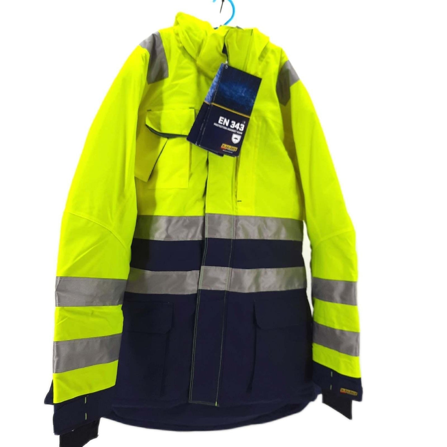 Blaklader 447219873389XXXL Damen Winterparka, High Vis Gelb/Marineblau, Größe XXXL