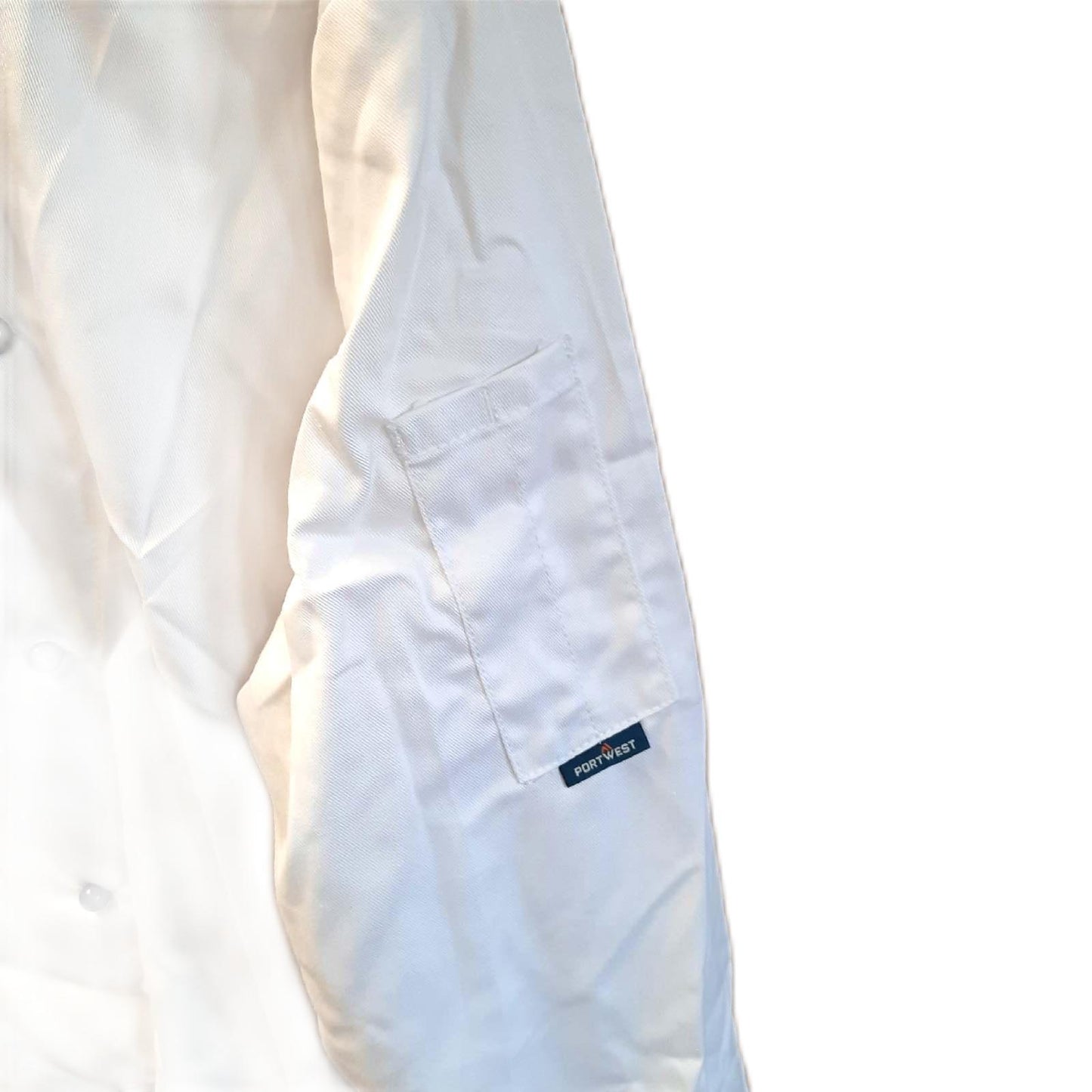 PORTWEST C834 - Somerset Kochjacke, 1 Stück, M, Weiss, C834WHRM