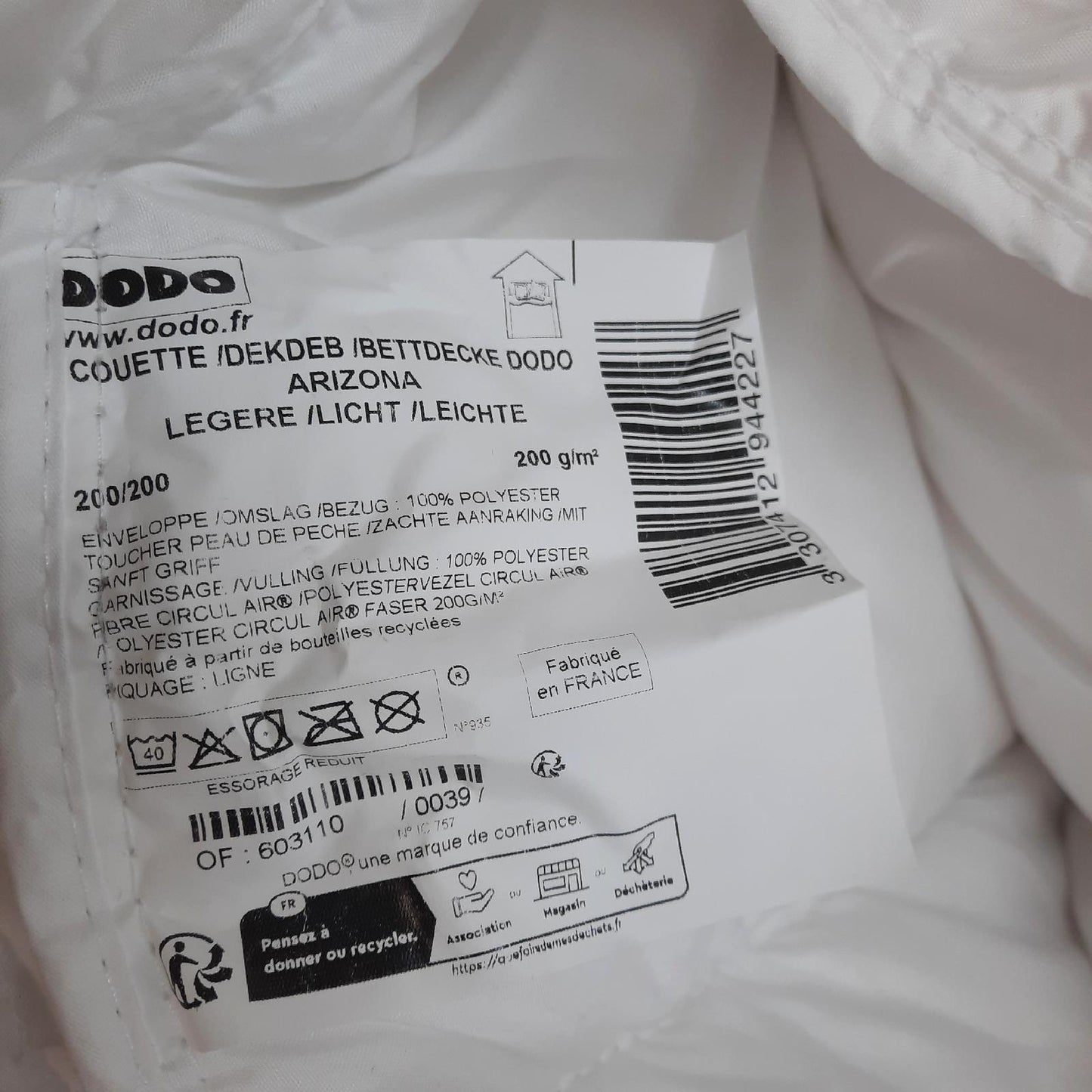 DODO Bettdecke Decke Heimtextilien Arizona leicht Polyester weiß 200x200 Schlafzimmer