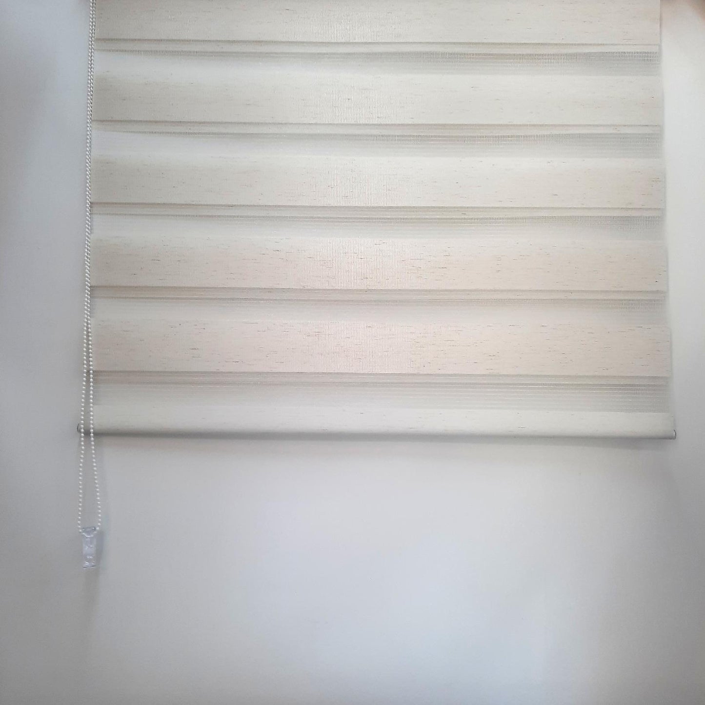 Blindecor Doppelrollo Duo Rollo Fensterdekoration Indus Klemmfix Leinfarben 60 x 130 cm für Fensterstoffgröße 57 x 125 cm