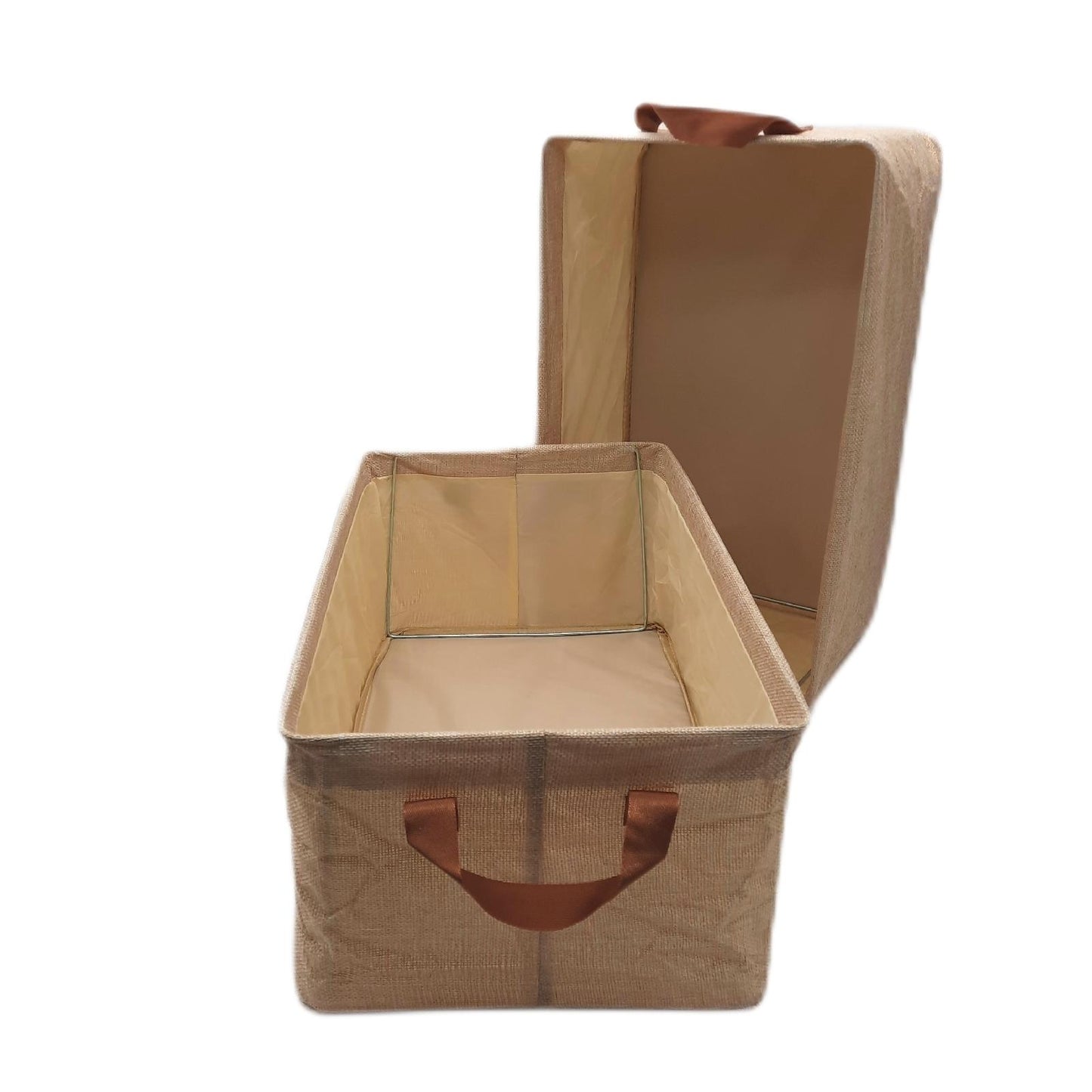 RIHUD Aufbewahrungskorb Schlafzimmer Organizer faltbar Stoff Baumwolle Leinen Ordnungssystem