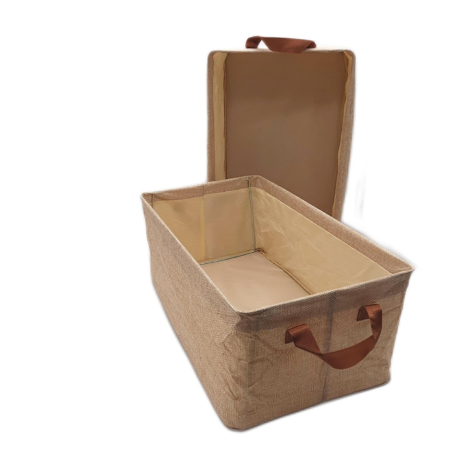 RIHUD Aufbewahrungskorb Schlafzimmer Organizer faltbar Stoff Baumwolle Leinen Ordnungssystem