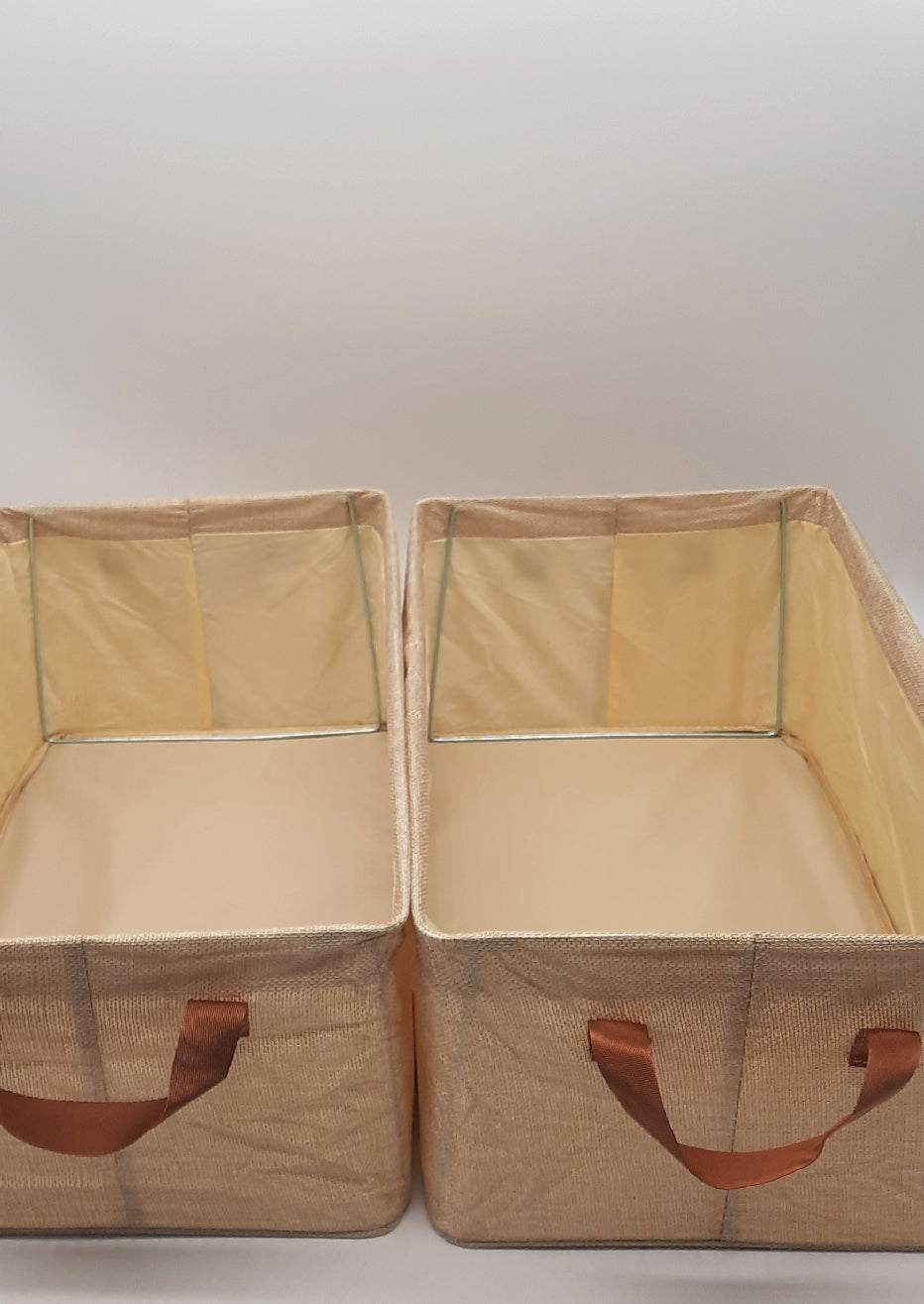 RIHUD Aufbewahrungskorb Schlafzimmer Organizer faltbar Stoff Baumwolle Leinen Ordnungssystem