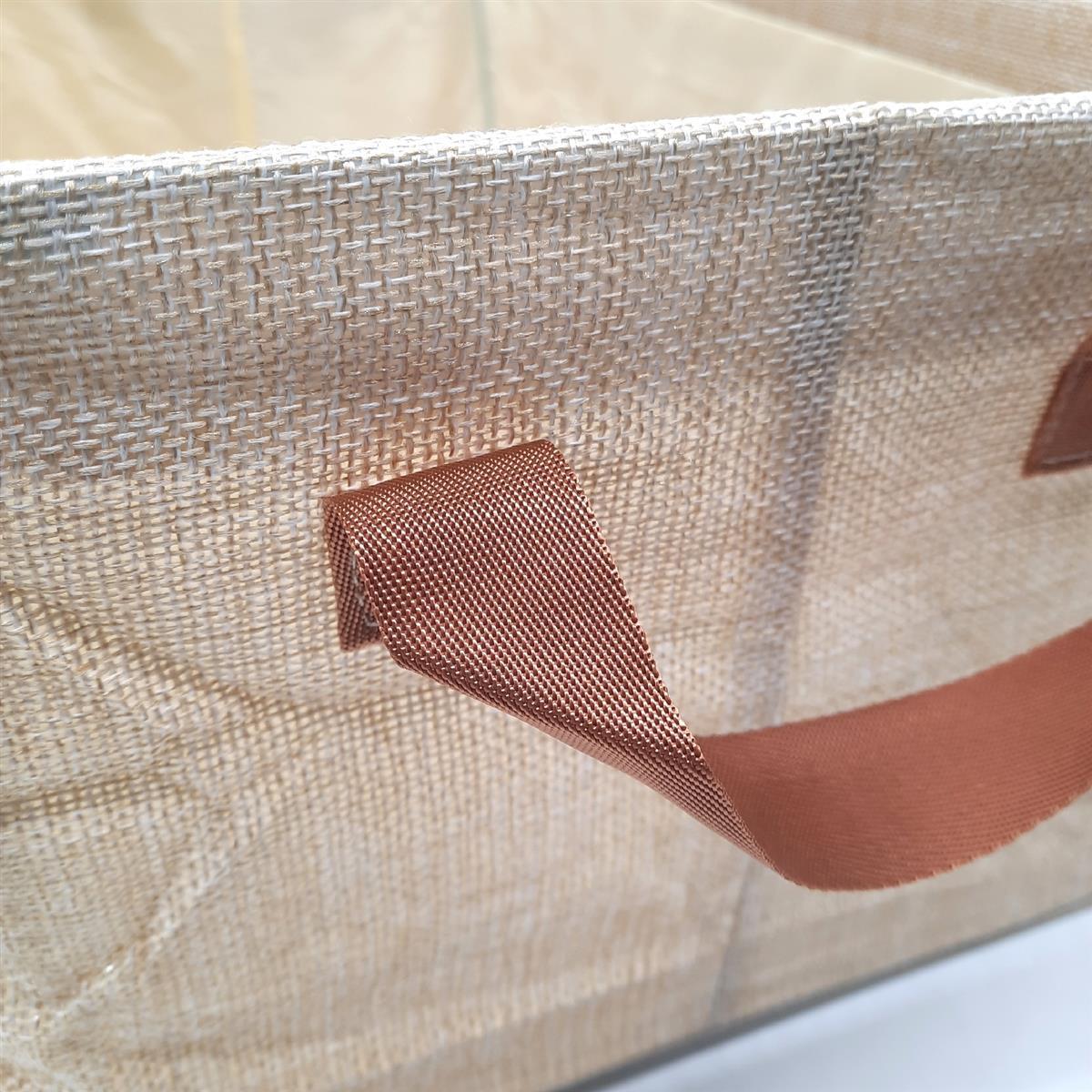 RIHUD Aufbewahrungskorb Schlafzimmer Organizer faltbar Stoff Baumwolle Leinen Ordnungssystem