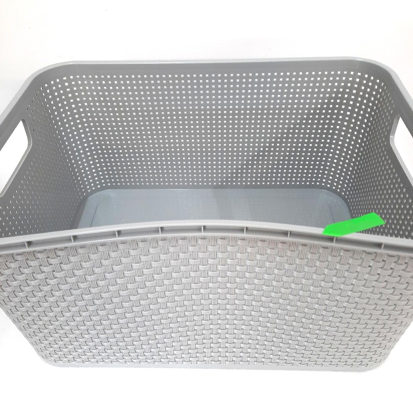 BranQ Wäschekorb Haushaltswaren Home essential Korb Rattan Design 2er Set 19 Liter BPA frei Kunststoff Hellgrau