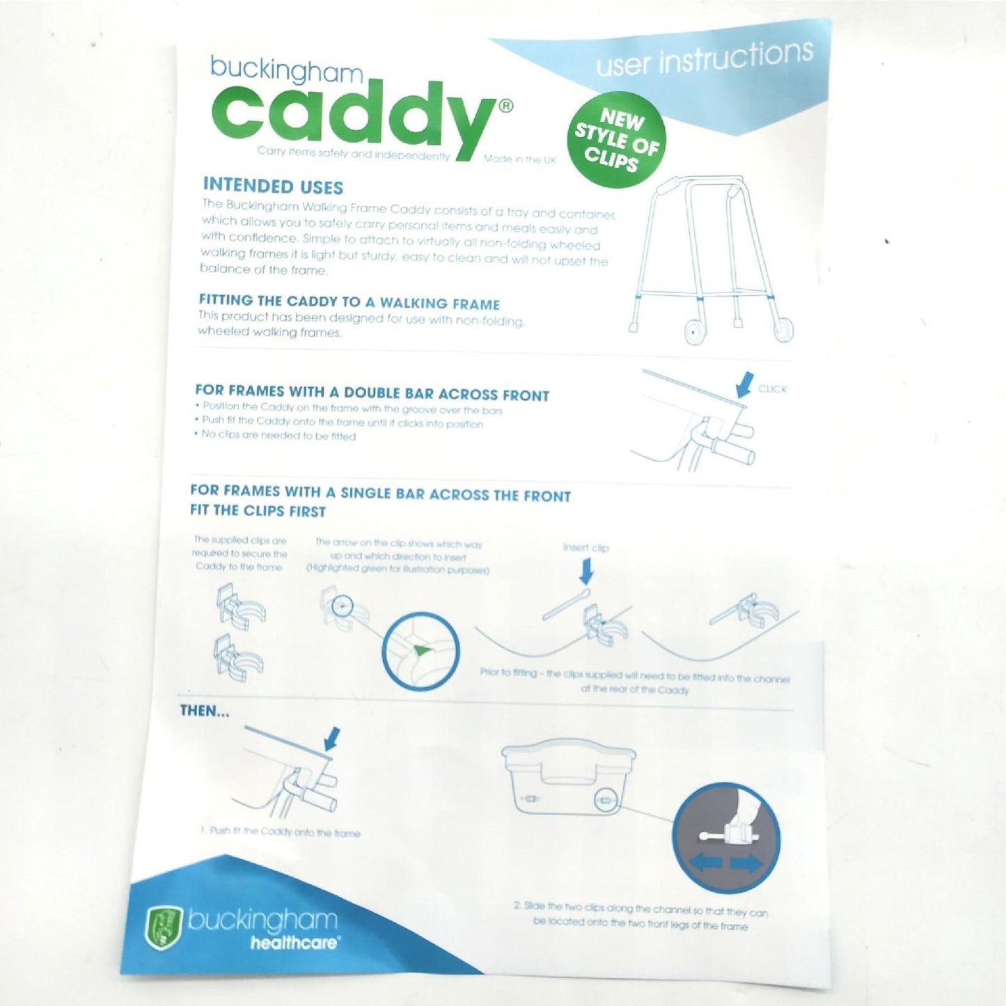 Caddie Gehgestell Gehhilfen Buckingham Mobility Walker Medical Unterstützung für Balance