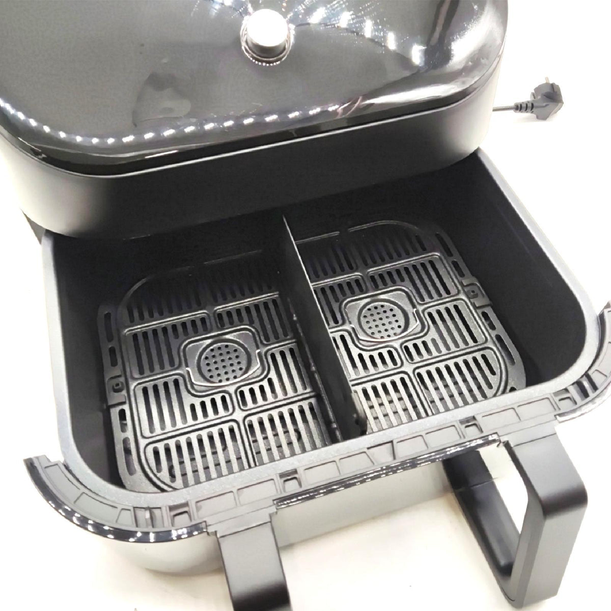 Instant Pot – Versazone Dual Black Heißluftfritteuse – Groß 8 5 l  Familiengröße – Einzelner Doppelkorb mit Trennwand – 8 in 1 – Dörren  Grillen  Backen  Braten  Aufwärmen  Antihaftbeschichtung