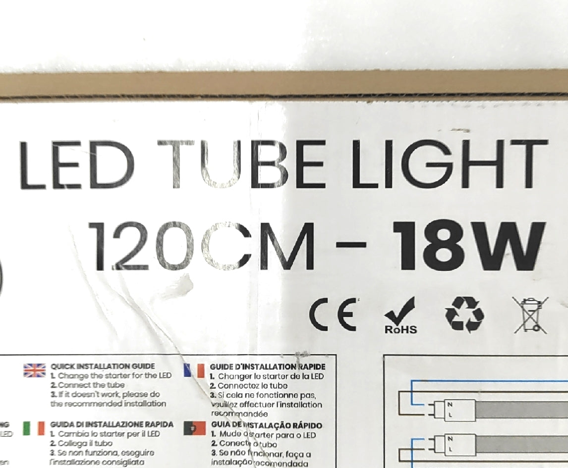 LED ATOMANT 4er Pack Schlauch 120cm 18W Kaltweiss
