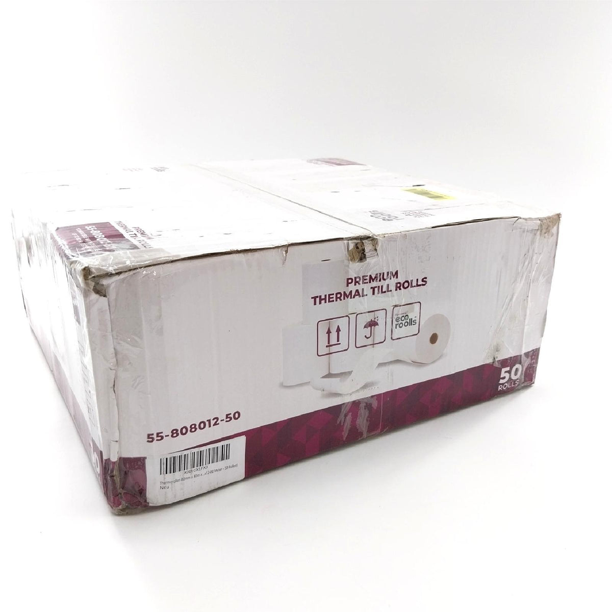 Office Thermorollen Kassenbedarf 80mm x 80m x 12mm Leistung Länge