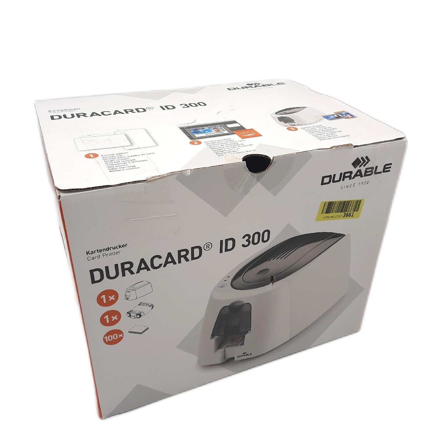 Durable Kartendrucker Duracard ID 300 EU inkl. 100 Plastikkarten 1 Farbband 1