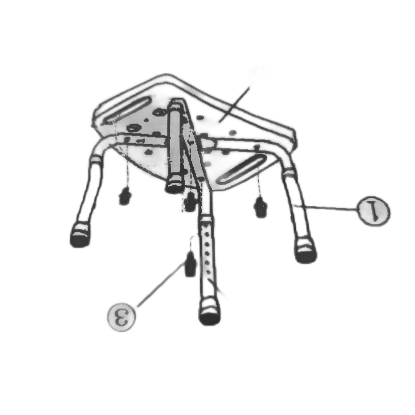 Cablematic Duschhocker Badezimmer Sitz ergonomisch höhenverstellbar Komfort für Senioren und Pflege
