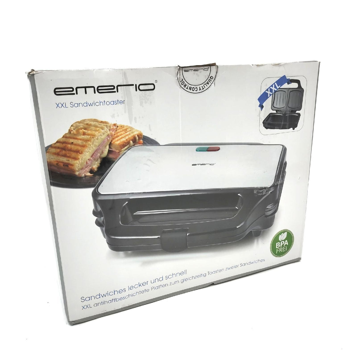 Emerio Sandwichtoaster Küchengeräte XXL große Muschelform BPA frei gesünder toast