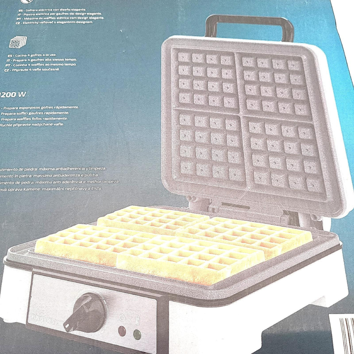 Cecotec Waffeleisen Küchengeräte Fun Gofrestone 4Inox