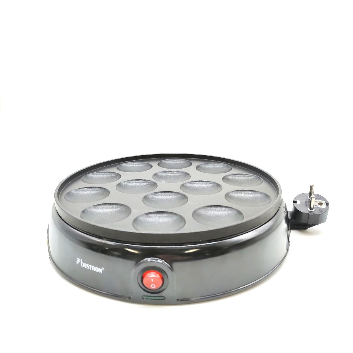 Bestron Poffertjes Platte antihaftbeschichtet 800W schwarz Frühstücksgerät Poffertjesmaker