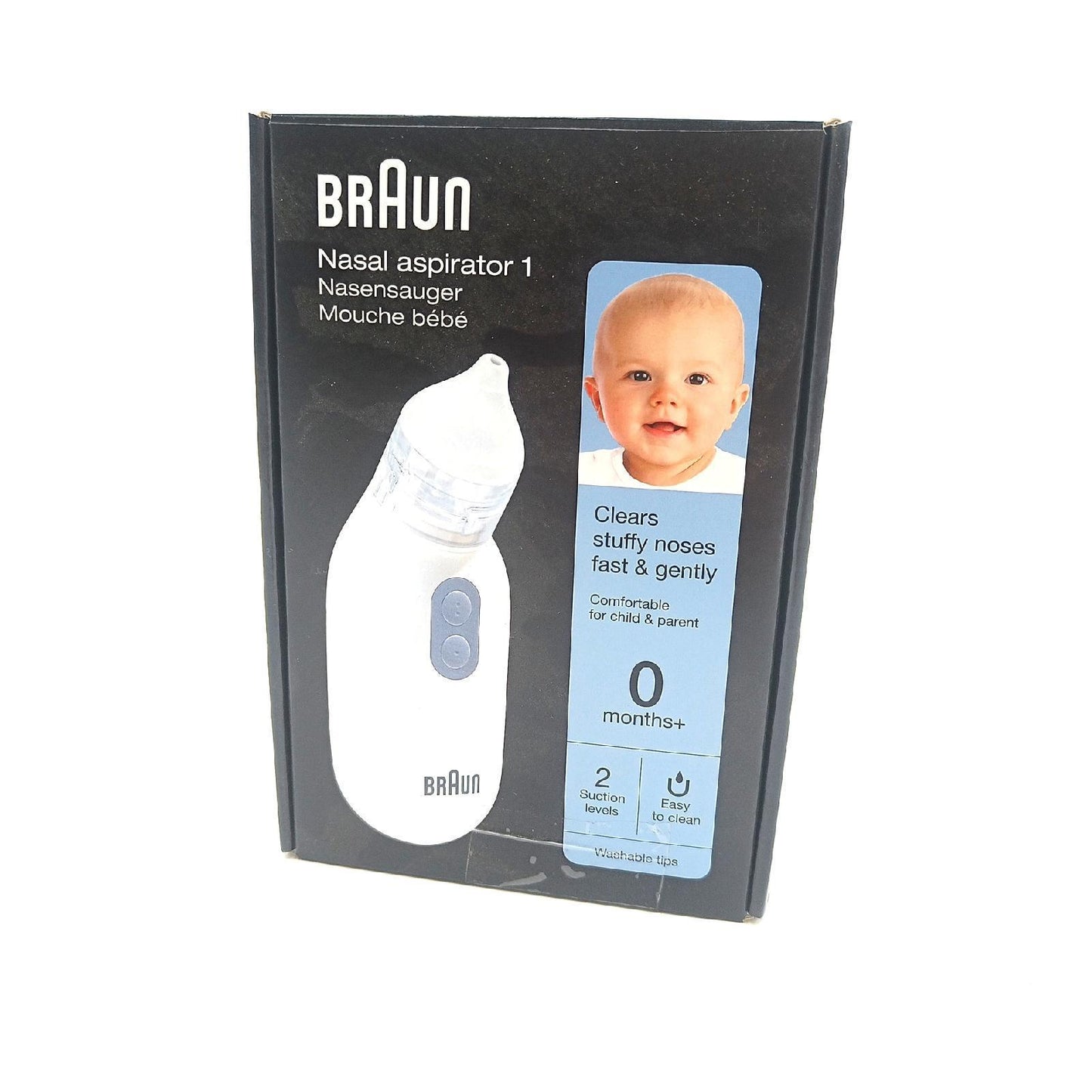 Braun Nasensauger 1 BNA100EU Elektrisches Nasenreiniger für Babys und Kinder Sanft Medical Befreiung