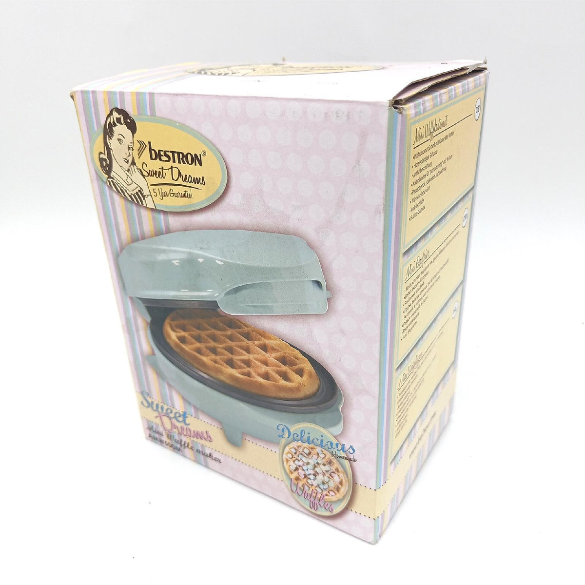 Bestron Waffeleisen Küchengeräte klassische Waffeln Waffelmaker Mini