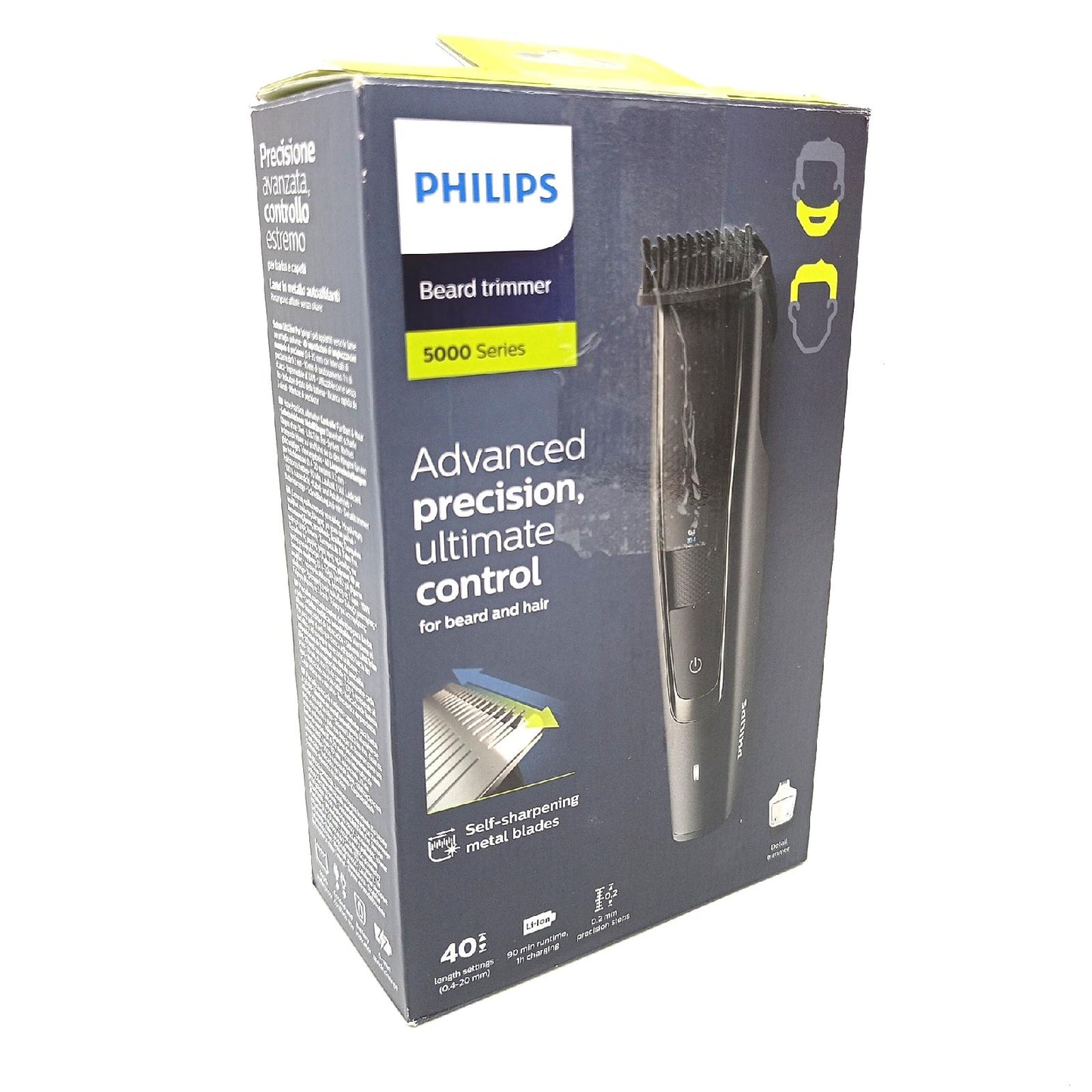 Philips Bartschneider Serie 5000 Elektrischer Bartschneider mit Bartkämmen und Vielseitige Schnittlängen Einstellungen