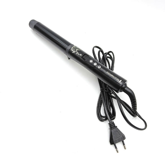 Remington Lockenstab 32mm Pearl Digital Keramikbeschichtung echten Perlen LCD Display 130-210°C Hitzehandschuh Wellen feines kräftiges Haar Black CI9533 Starke Locken