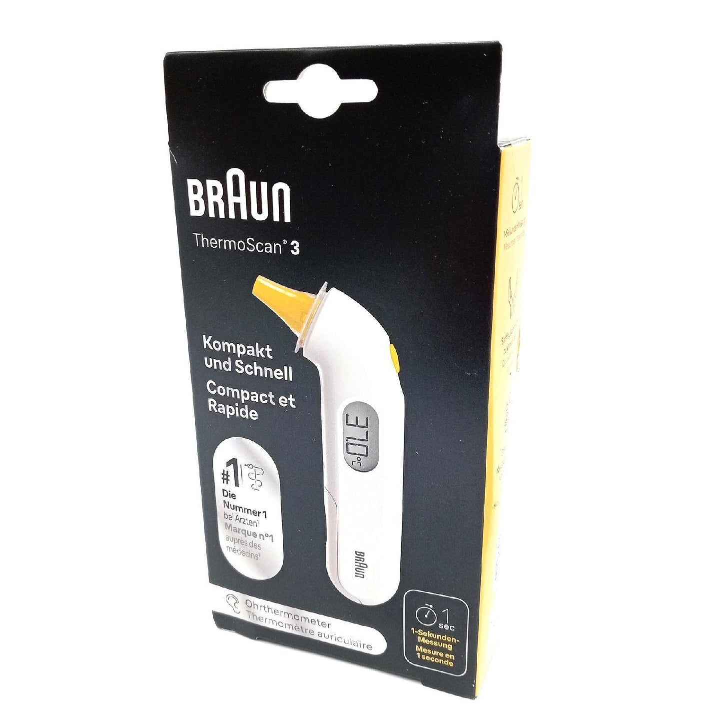 Braun Ohrthermometer Gesundheitsmonitore ThermoScan 3 Schnellmessung Ersatzfreizeit
