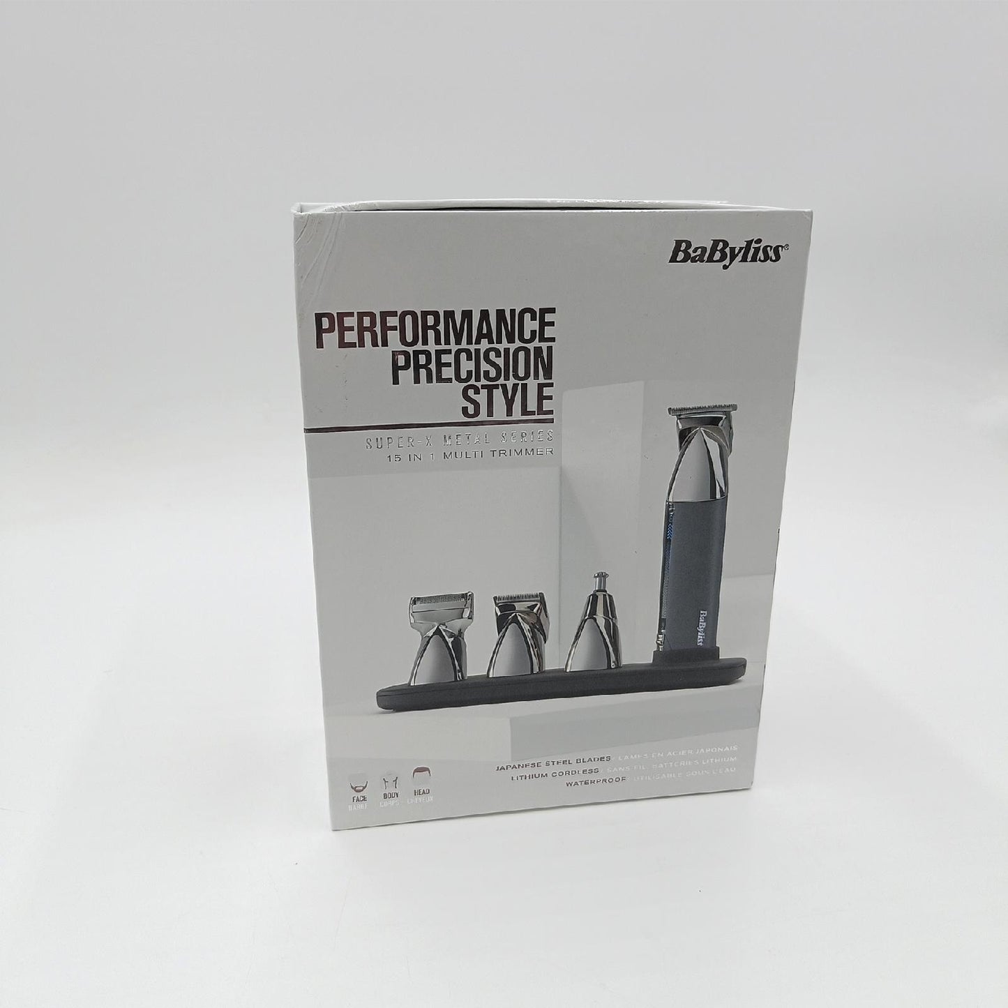 BaByliss MEN MT996E Super X Metal Series Multitrimmer Bartpflege 15 in 1; Grooming Beard