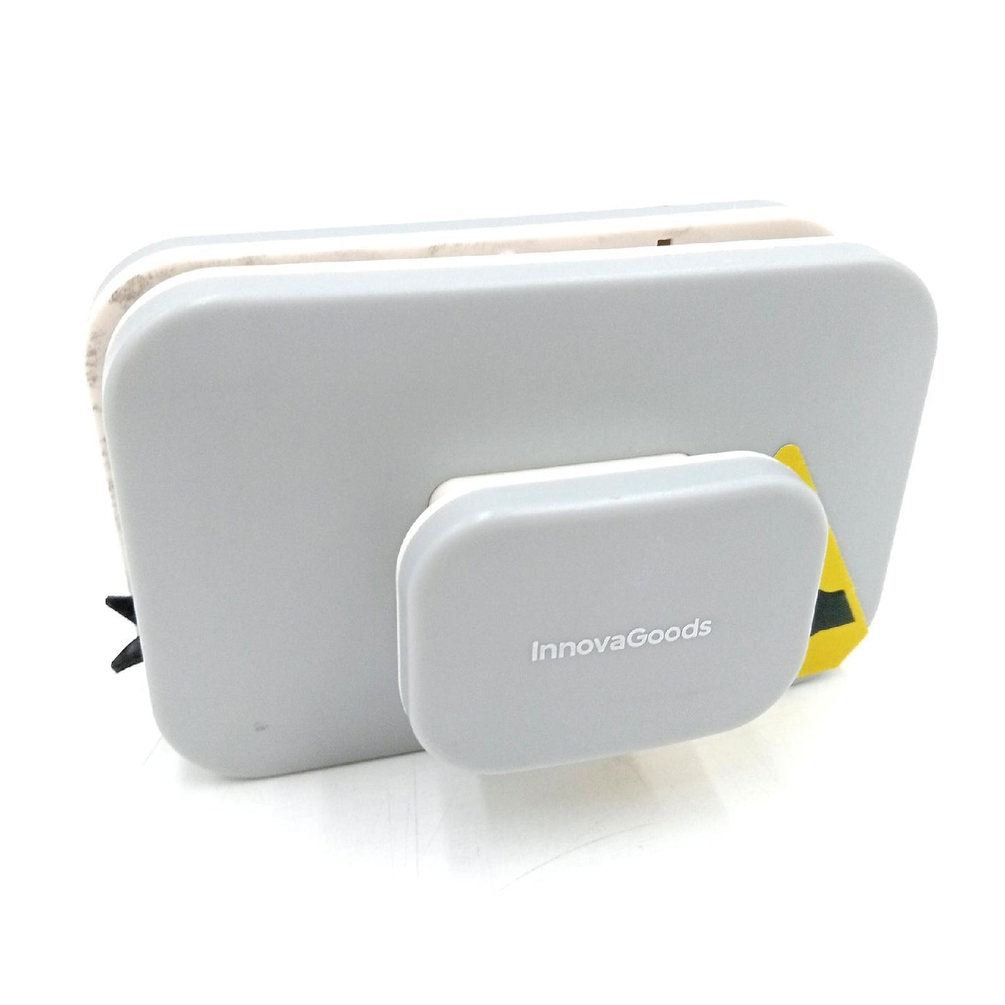 InnovaGoods - Magnetischer Fensterreiniger Klinduo, Effiziente und Streifenfreie Reinigung, Sicherer Halt durch starke Magnete, Ergonomisches Design, Grau, 1 Unidad, Plástico