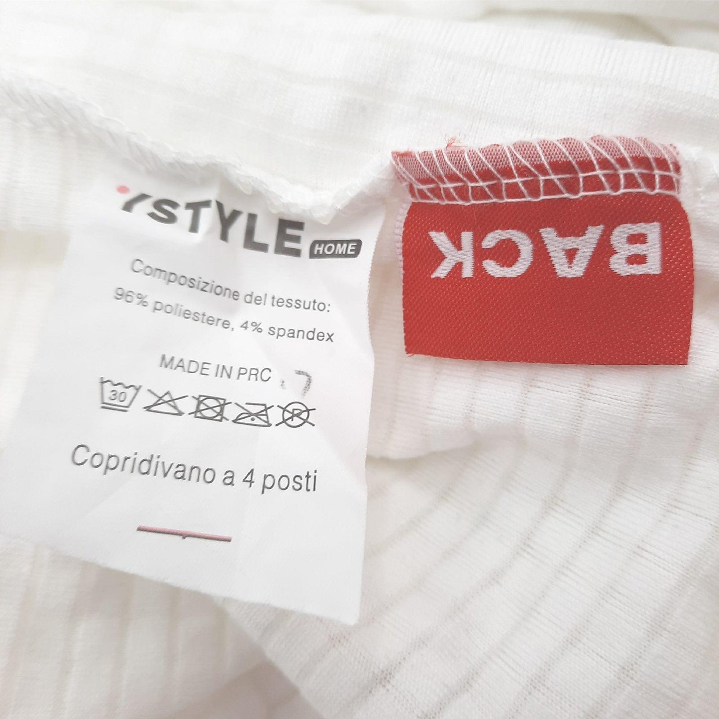 Ystyle Sofaüberzug Sofa Polstermöbel 4 Sitzer Stretch Rutschfest Atmungsaktiv Weiß