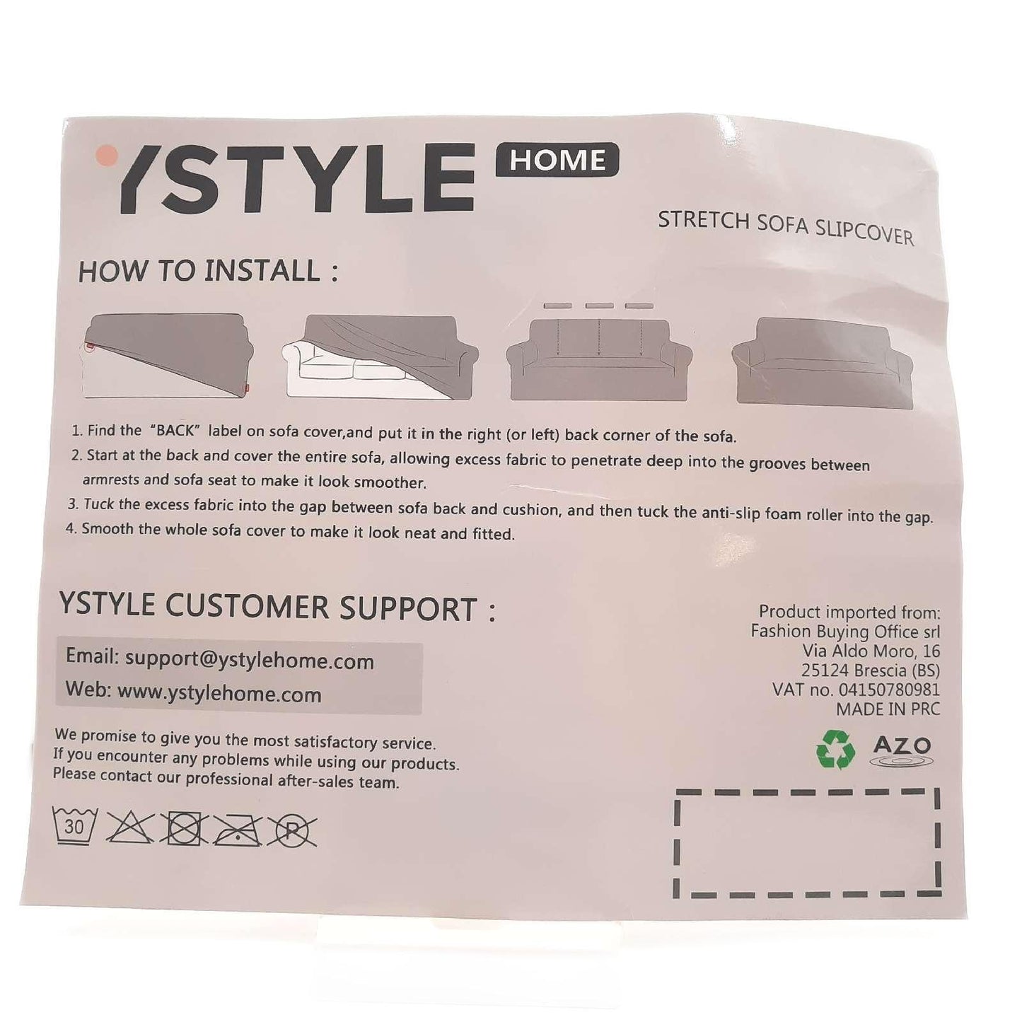 Ystyle Sofaüberzug Sofa Polstermöbel 4 Sitzer Stretch Rutschfest Atmungsaktiv Weiß