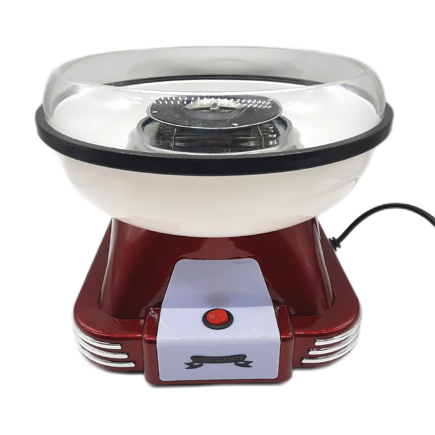 Gadgy Zuckerwattemaschine Retro Cotton Candy Machine Zucker Zuckerfreie Harte S??igkeiten 500W Rot Wei? Spaß