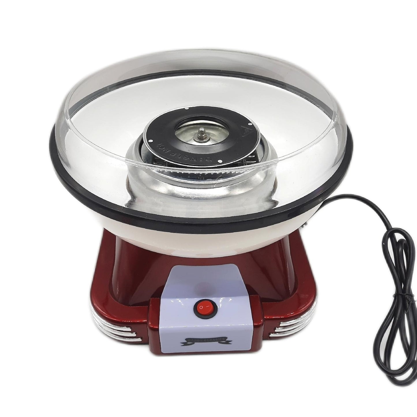 Gadgy Zuckerwattemaschine Retro Cotton Candy Machine Zucker Zuckerfreie Harte S??igkeiten 500W Rot Wei? Spaß