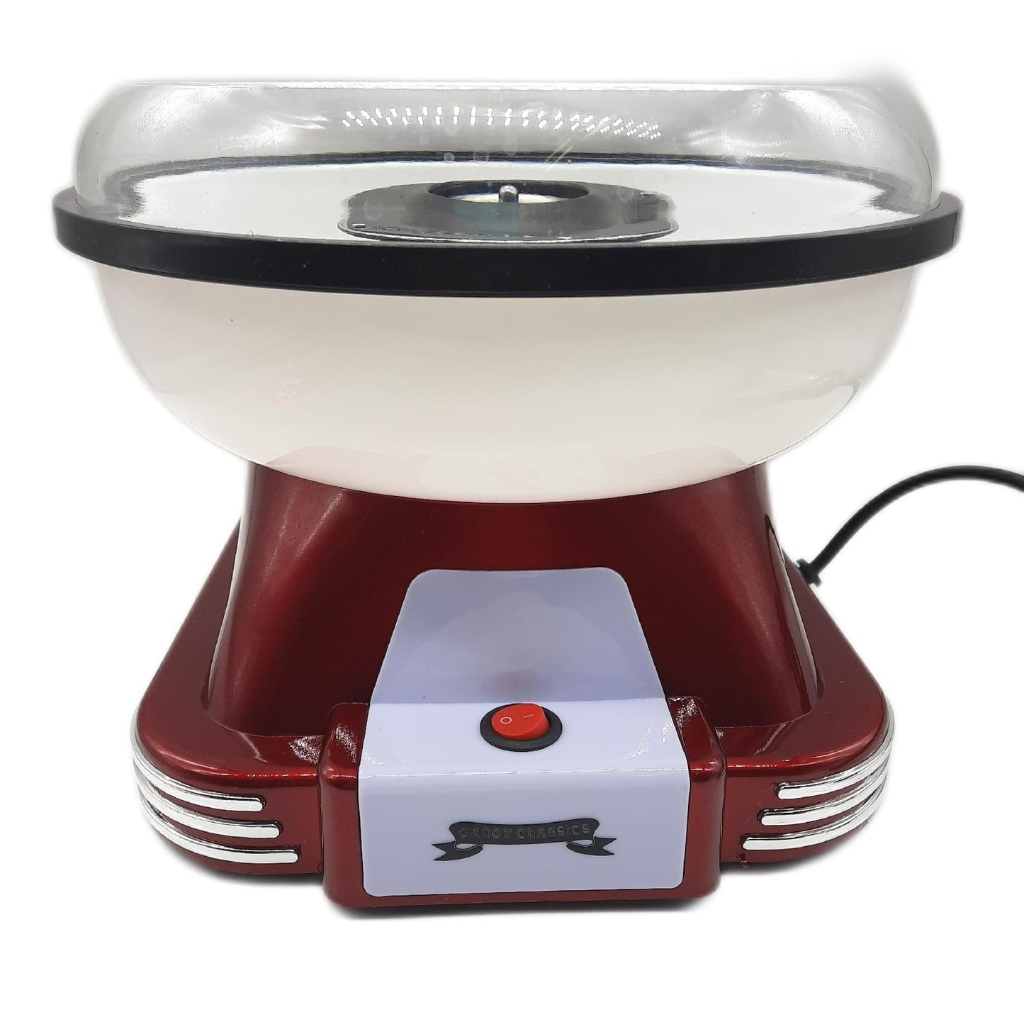 Gadgy Zuckerwattemaschine Retro Cotton Candy Machine Zucker Zuckerfreie Harte S??igkeiten 500W Rot Wei? Spaß