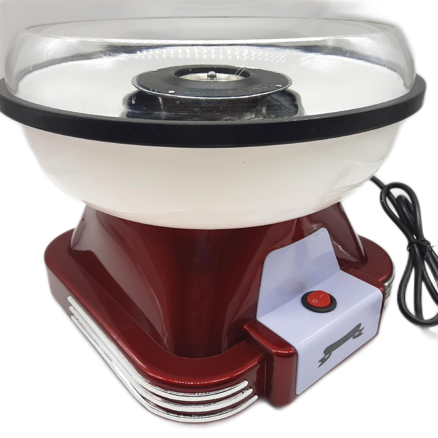 Gadgy Zuckerwattemaschine Retro Cotton Candy Machine Zucker Zuckerfreie Harte S??igkeiten 500W Rot Wei? Spaß