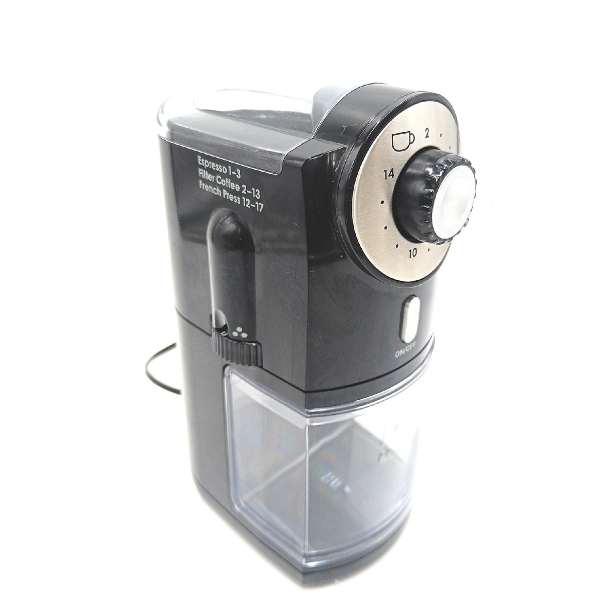 Melitta Kaffeemühle Küchengeräte Molino elektrische Kaffeemühle Scheibenmahlwerk schwarz