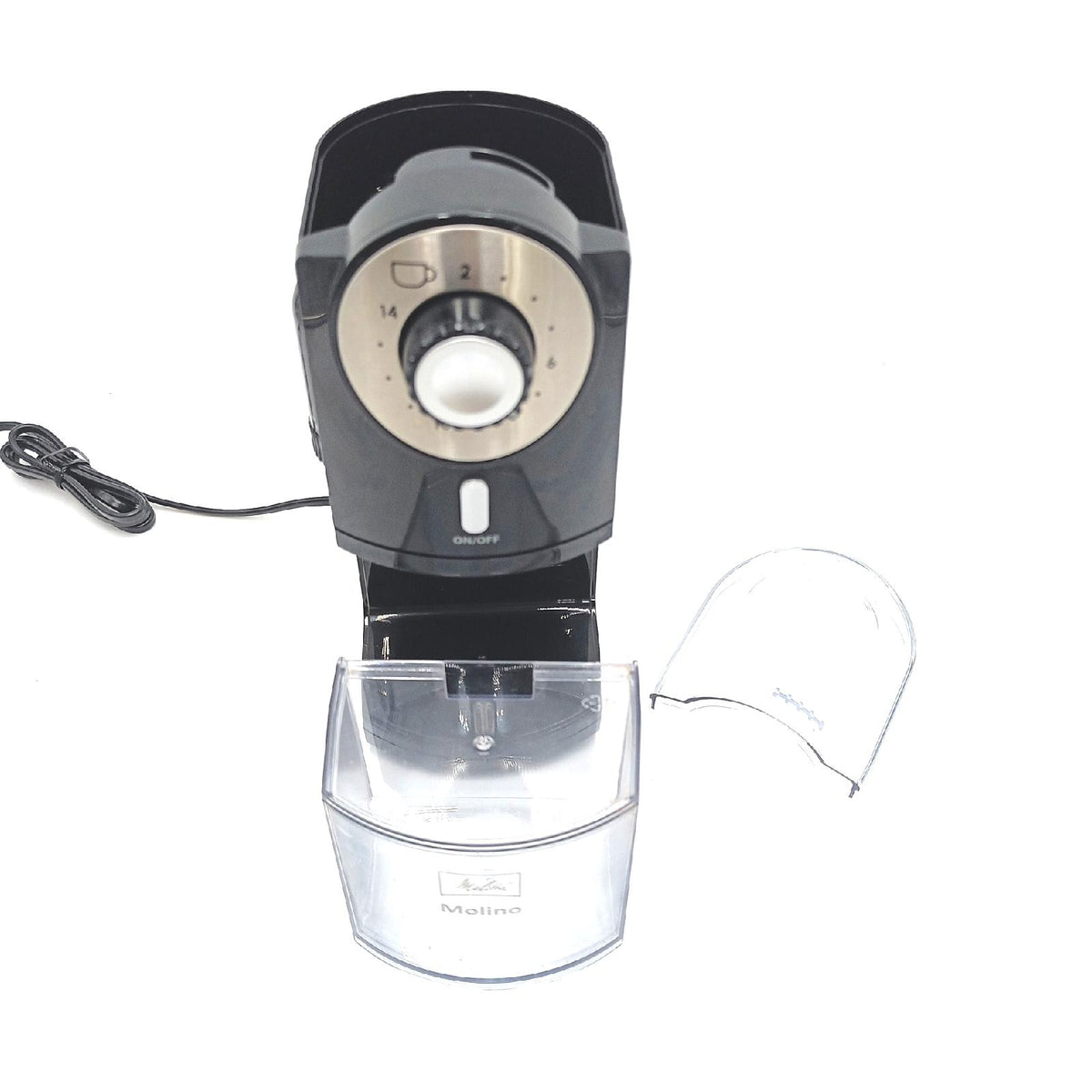 Melitta Kaffeemühle Küchengeräte Molino elektrische Kaffeemühle Scheibenmahlwerk schwarz
