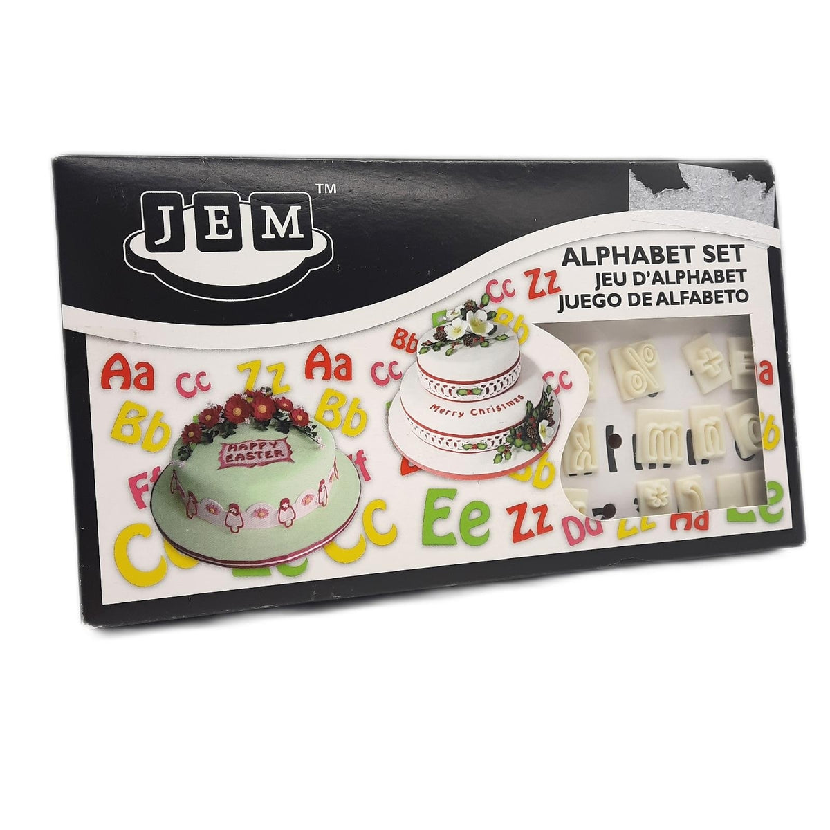 PME 106M001 Jem Alphabet-Ausstecher zum dekorieren von Zuckerarbeiten und Kuchen  Sortiment  Kunststoff  Ivory  2 x 2 x 2 cm  64-teilig