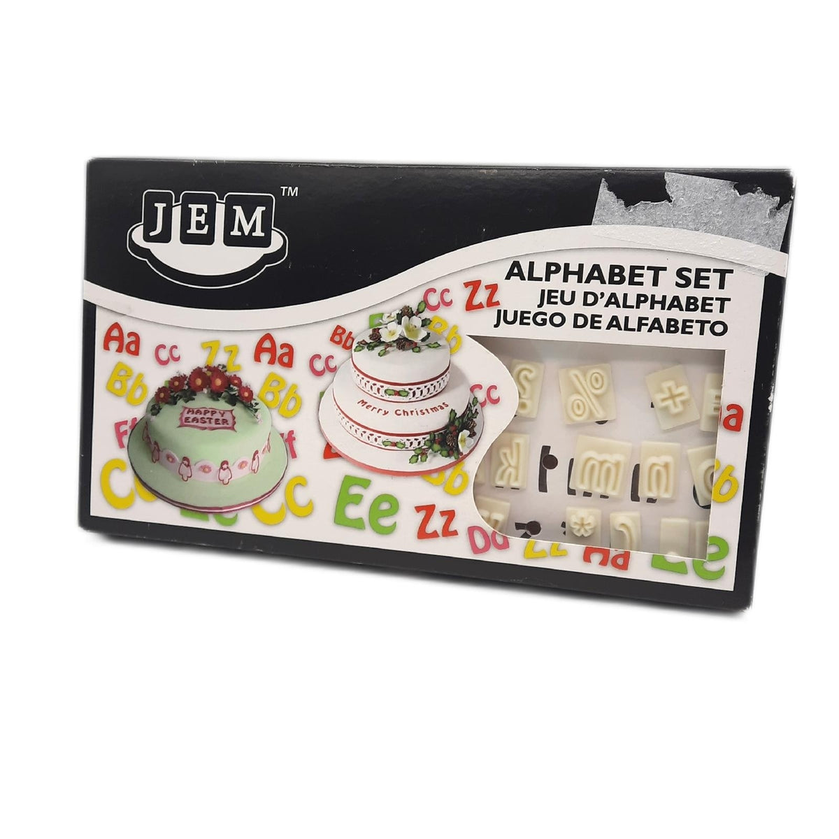 PME 106M001 Jem Alphabet-Ausstecher zum dekorieren von Zuckerarbeiten und Kuchen  Sortiment  Kunststoff  Ivory  2 x 2 x 2 cm  64-teilig