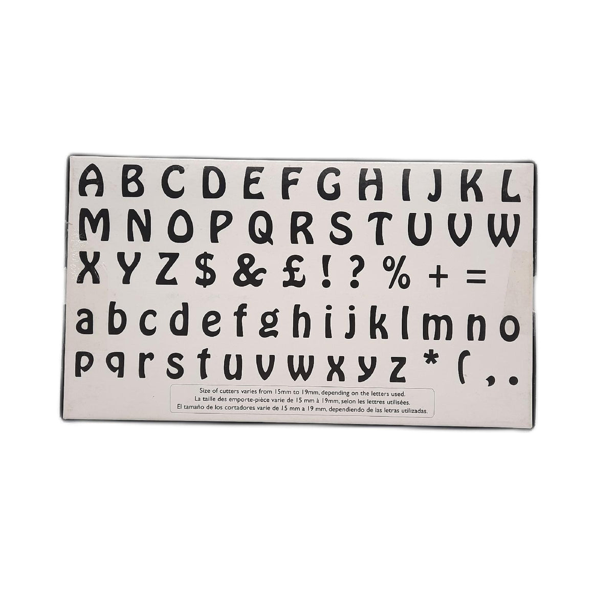 PME 106M001 Jem Alphabet-Ausstecher zum dekorieren von Zuckerarbeiten und Kuchen  Sortiment  Kunststoff  Ivory  2 x 2 x 2 cm  64-teilig