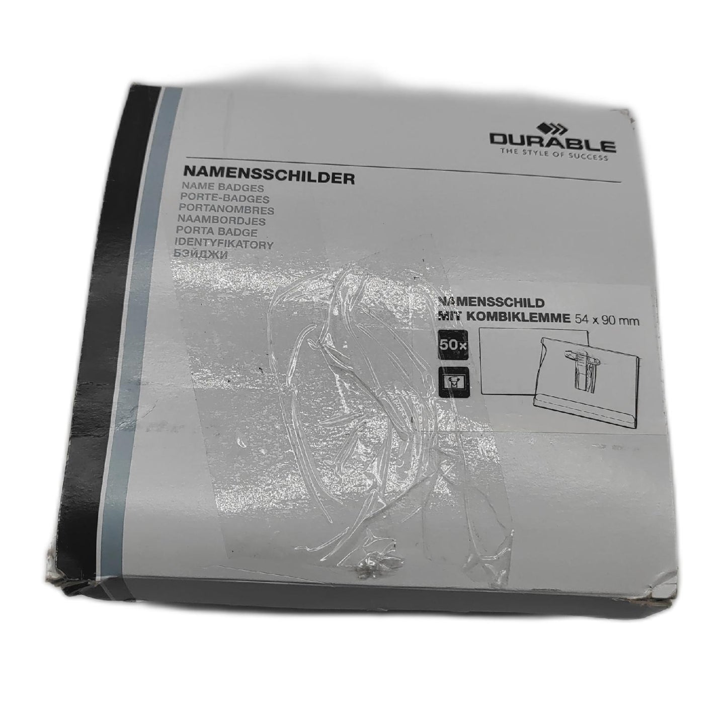 Durable 810119 Universeller Ausweishalter Kombi-Klemme zum Einstecken
