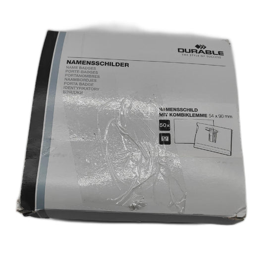 Durable 810119 Universeller Ausweishalter Kombi-Klemme zum Einstecken