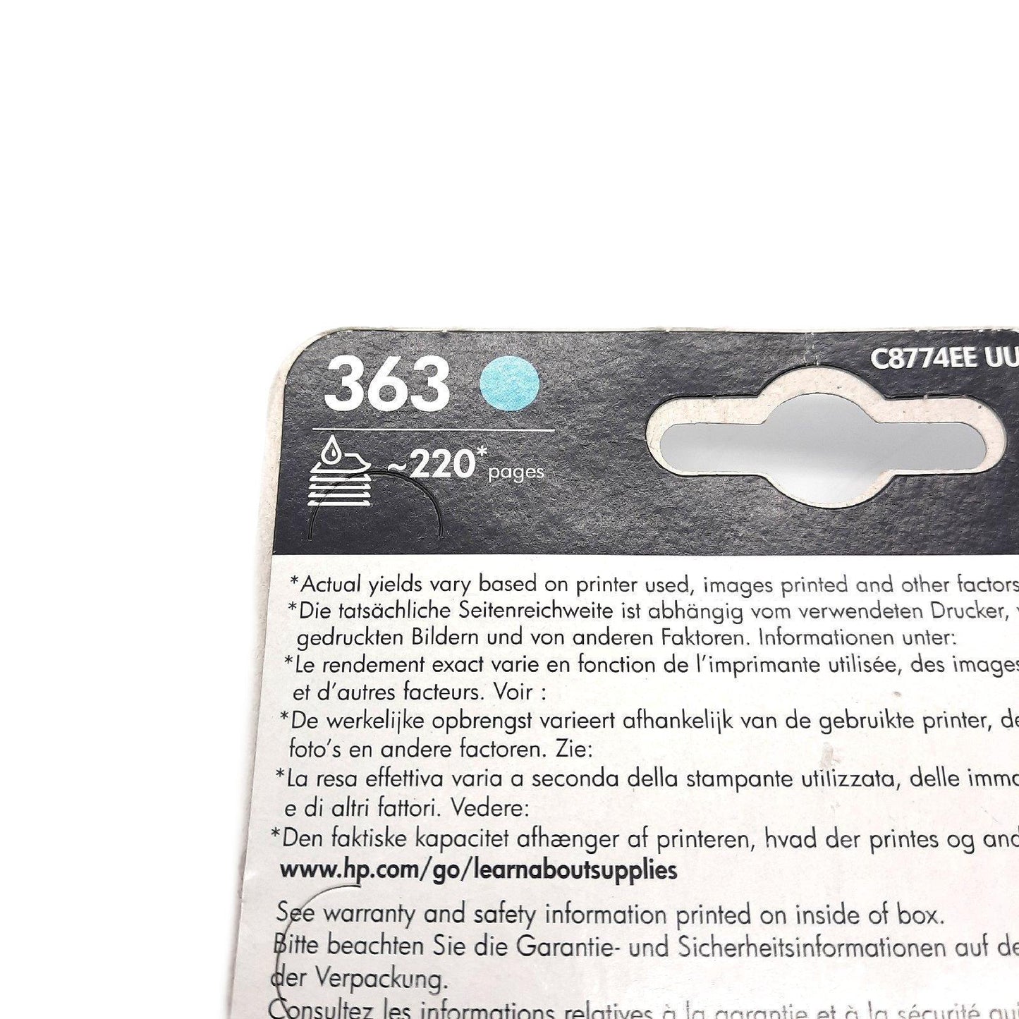 HP Tintenpatrone Druckerzubehör 363 hellcyan kompatibel für hochwertigen Druck und Farbdruck