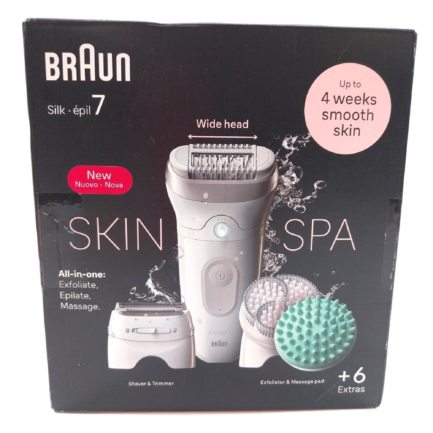 Braun Epiliergerät Haarentfernung Silk epil 7 SkinSpa Komfort Pflege sanft