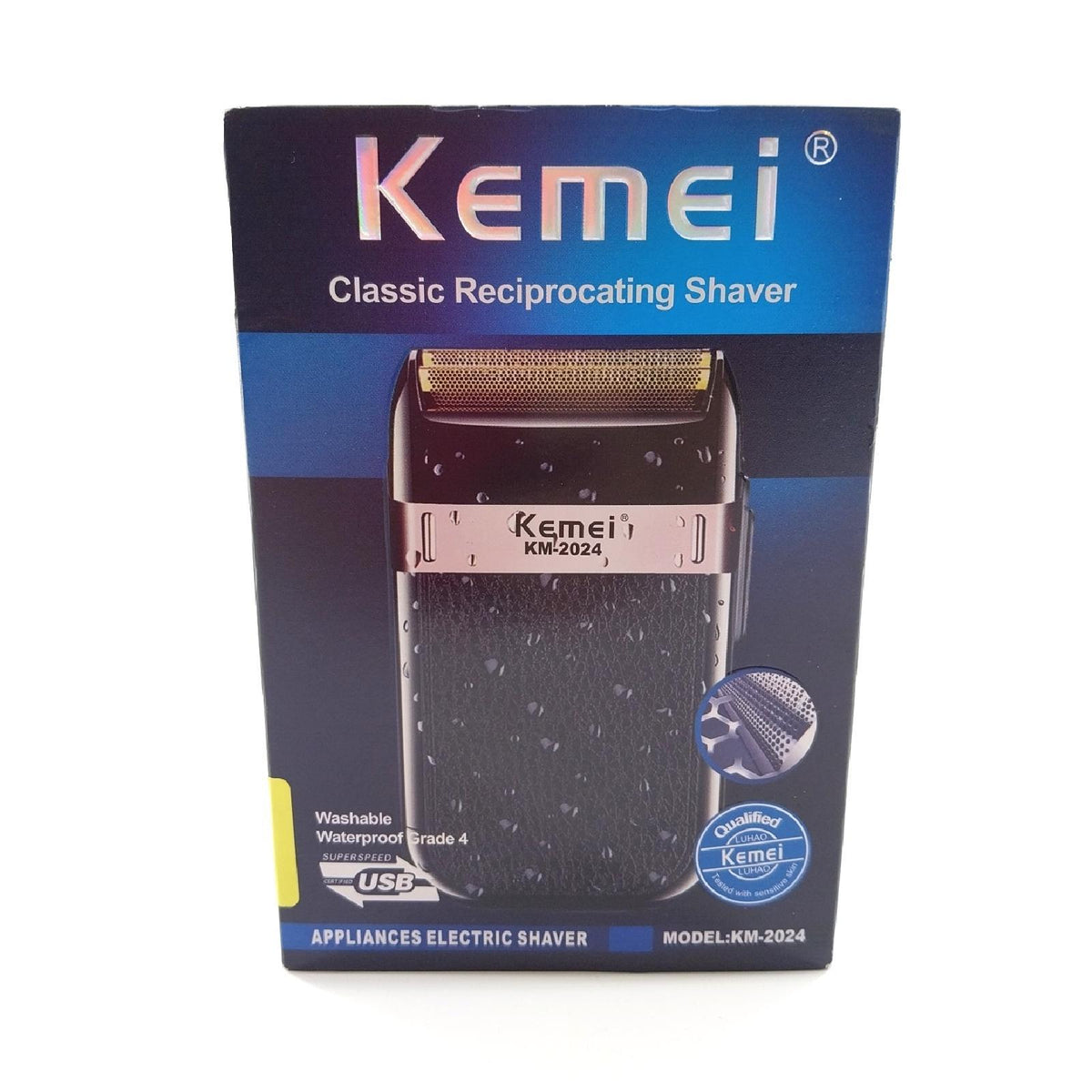 Kemei Rasierapparat Herrenpflege Elektrorasierer Wasserdichter Rasierer Schnurlos