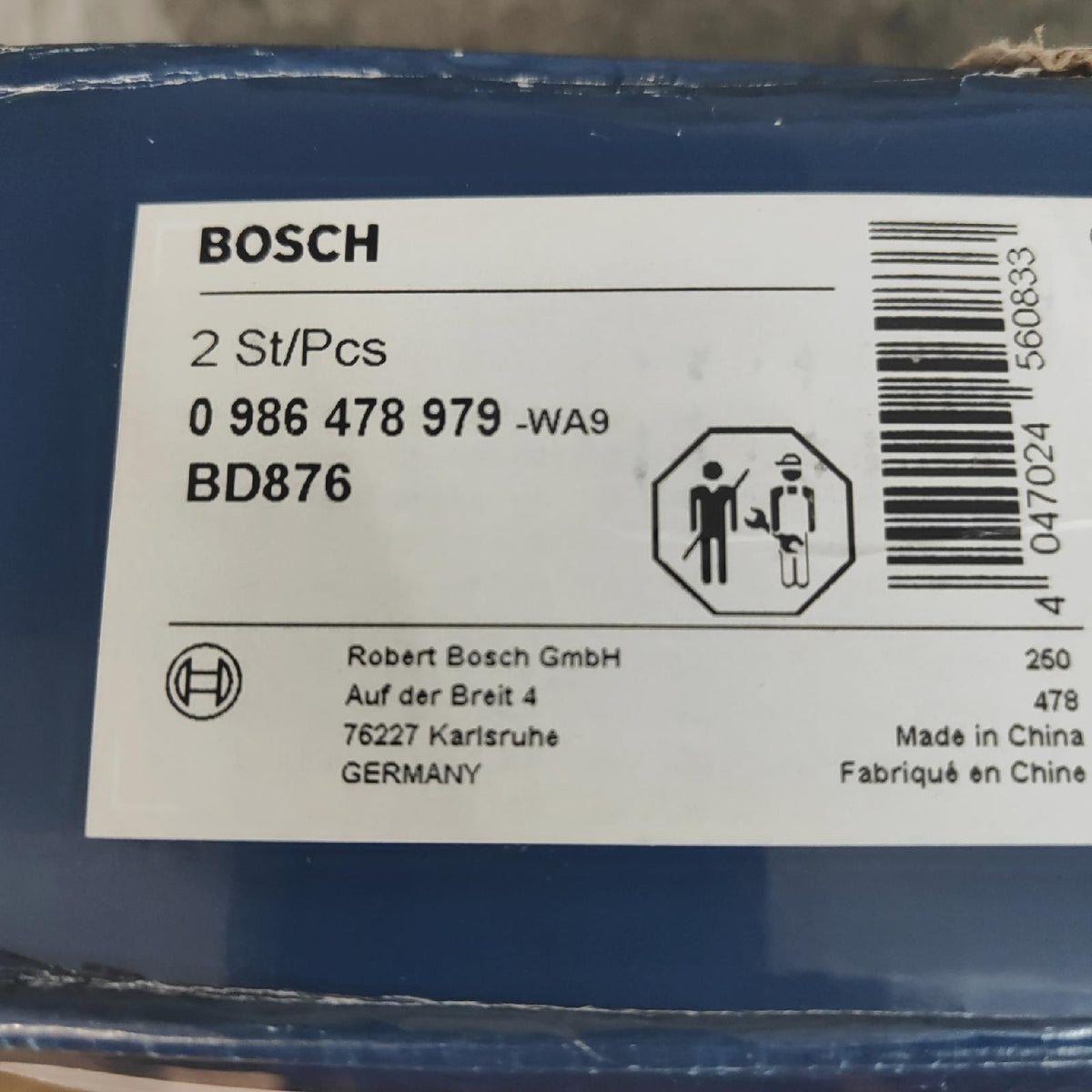 Bosch Bremsscheiben Autoersatzteile BD876 Satz von 2 Scheiben Brems