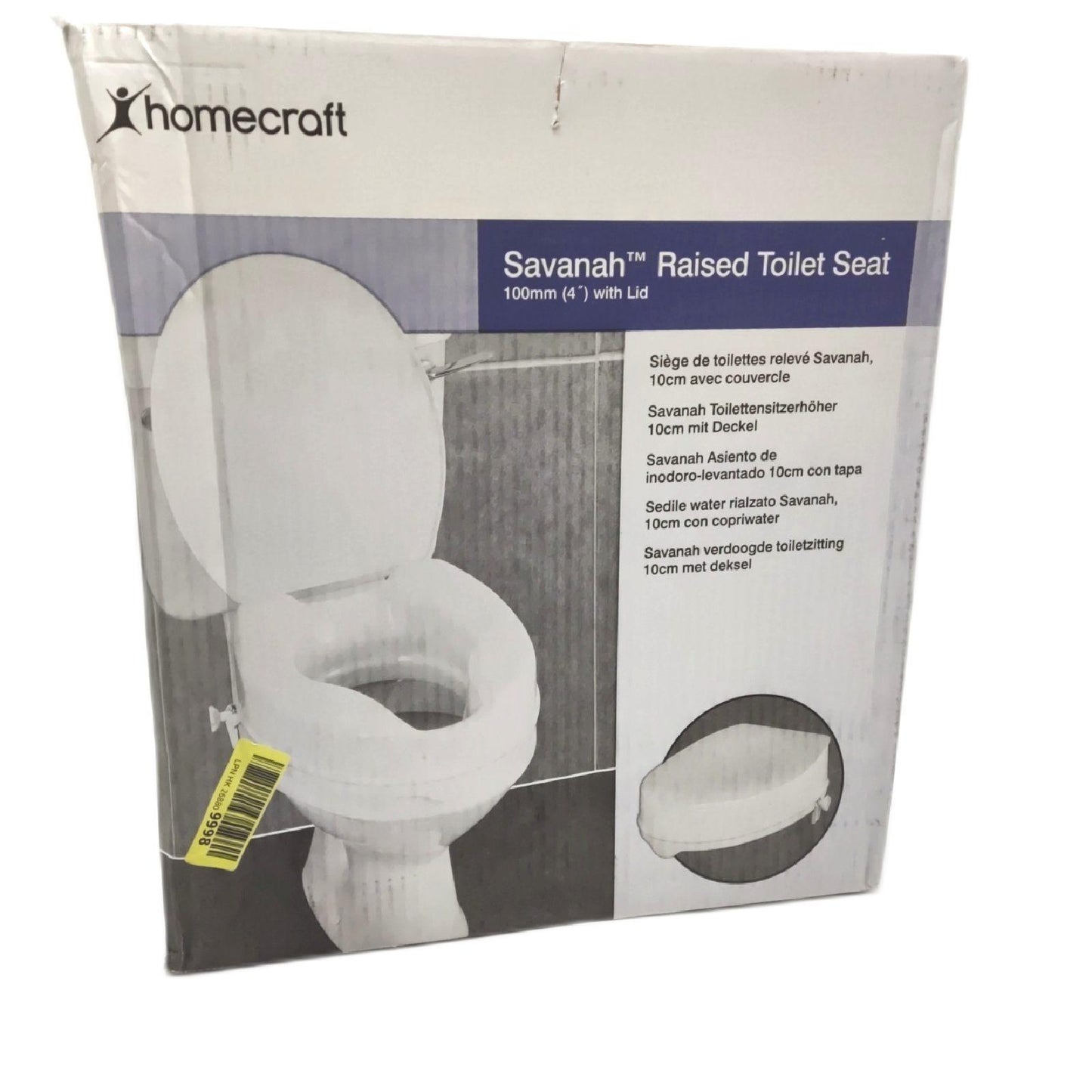 Homecraft Toilettensitzerhöhung Badhilfen Savanah 4 mit Deckel erhöh