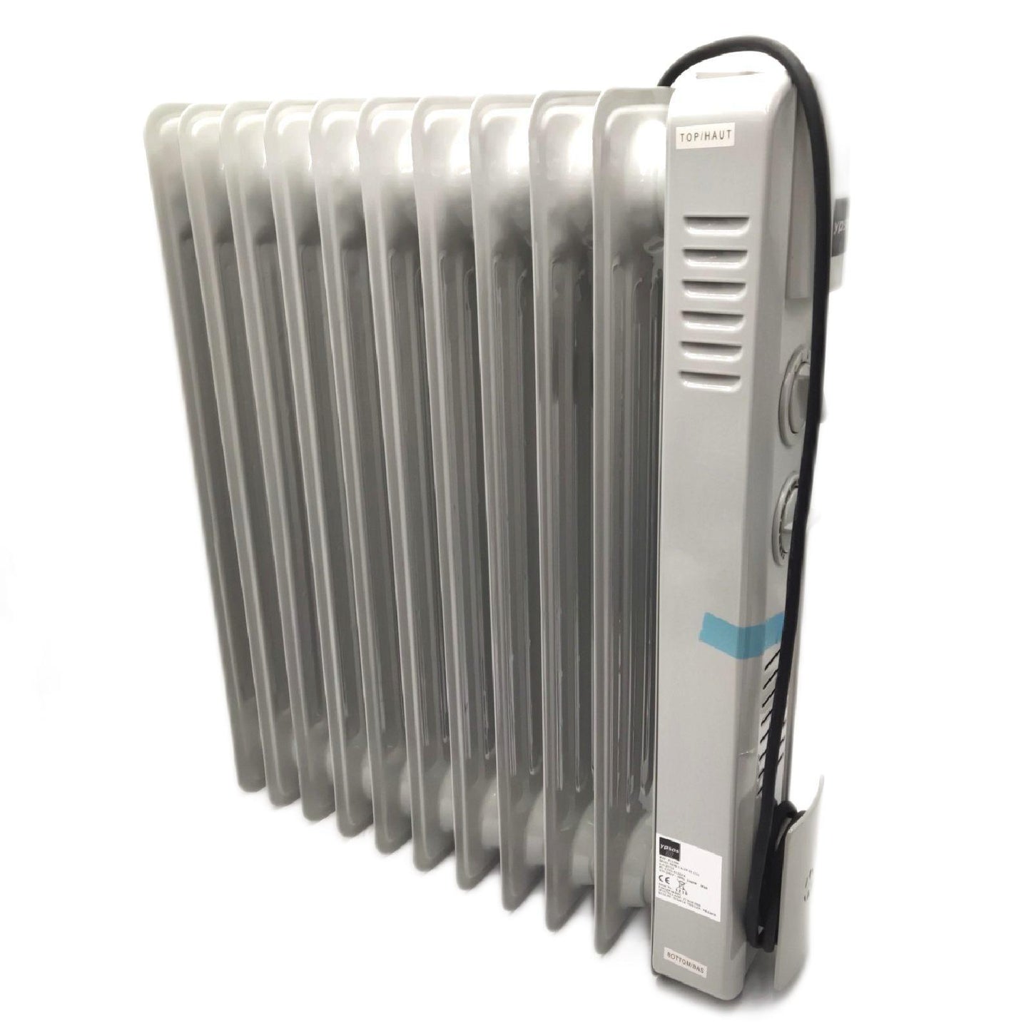 Ypsos 812500 Radiateur a bain d'huile 2500 W Avec Thermostat mecanique 3 Elektrischer Heizkörper Energiesparend Home Warmes Bad
