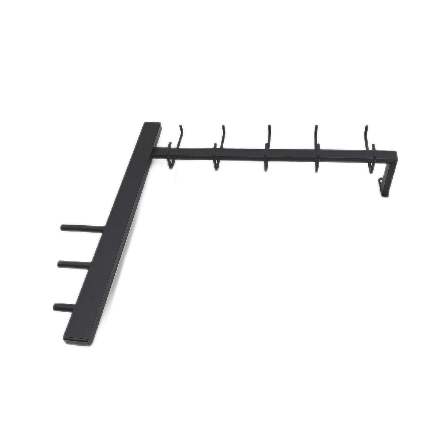 Relaxdays Wandgarderobe Garderobe schwarz Metall platzsparend dekorativ mit 8 H