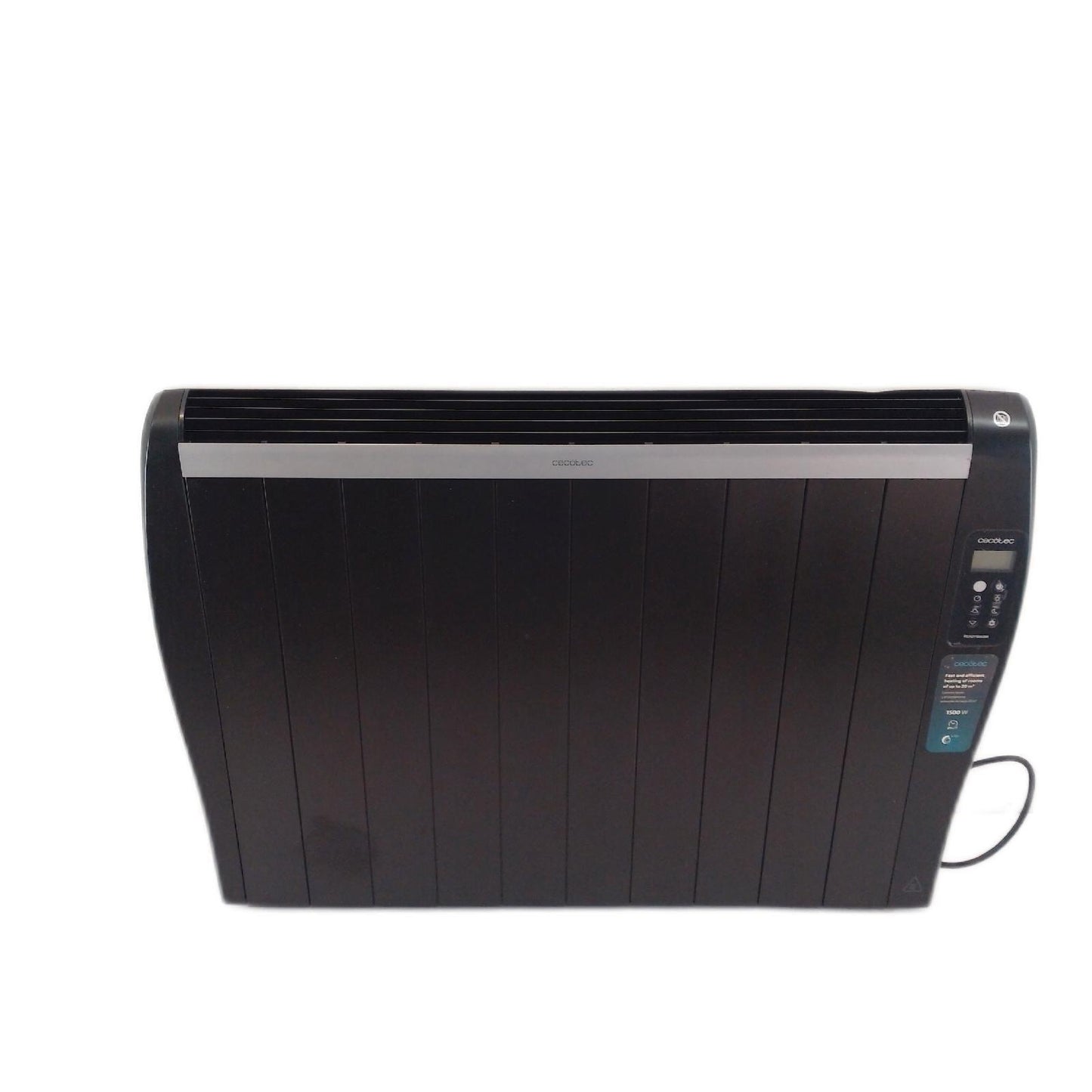 Cecotec Flachheizkörper mit Fernbedienung ReadyWarm 2000 Thermal Black. 10 Heizrippe und 1500 W, LCD-Display, Programmierbarem Timer, Temperaturwahl, 15 m² Reichweite und maximaler Sicherheit