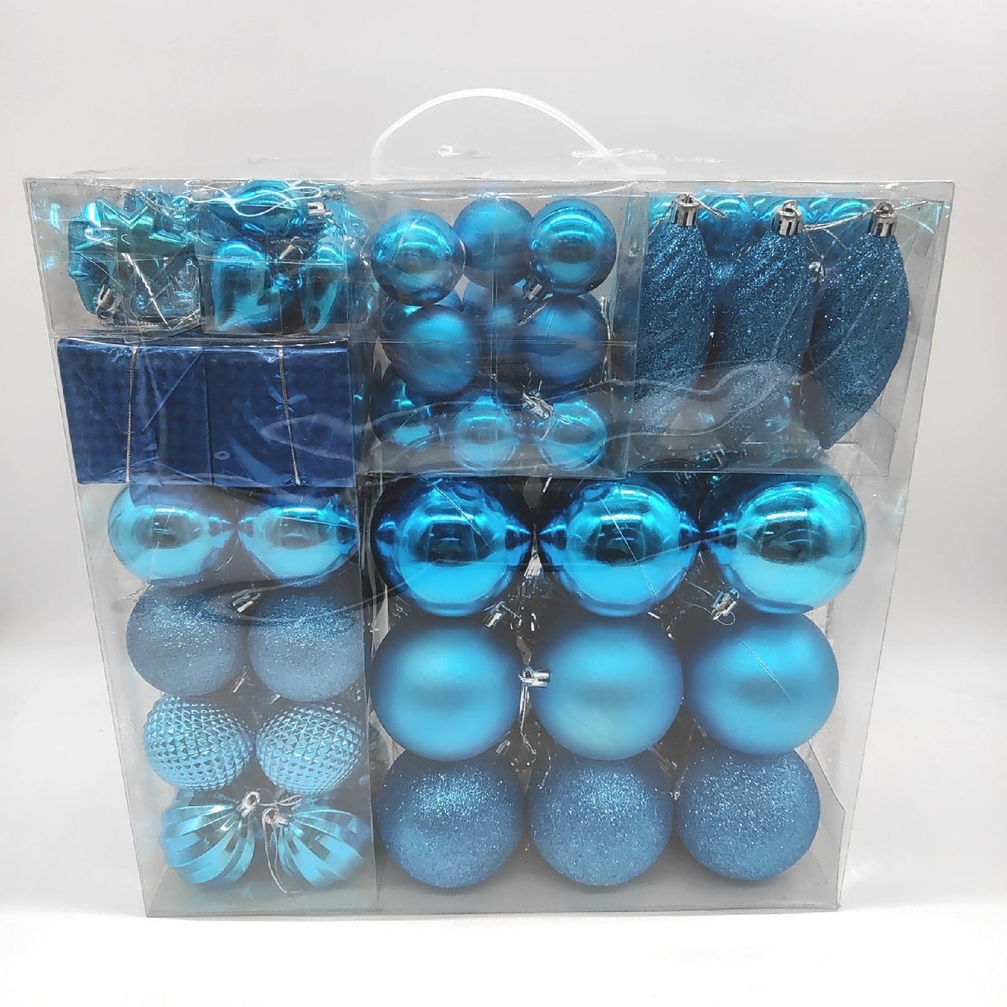 Relaxdays Weihnachtskugeln Weihnachtsbaumdeko Christbaumschmuck Petrol festlich elegant dekorieren