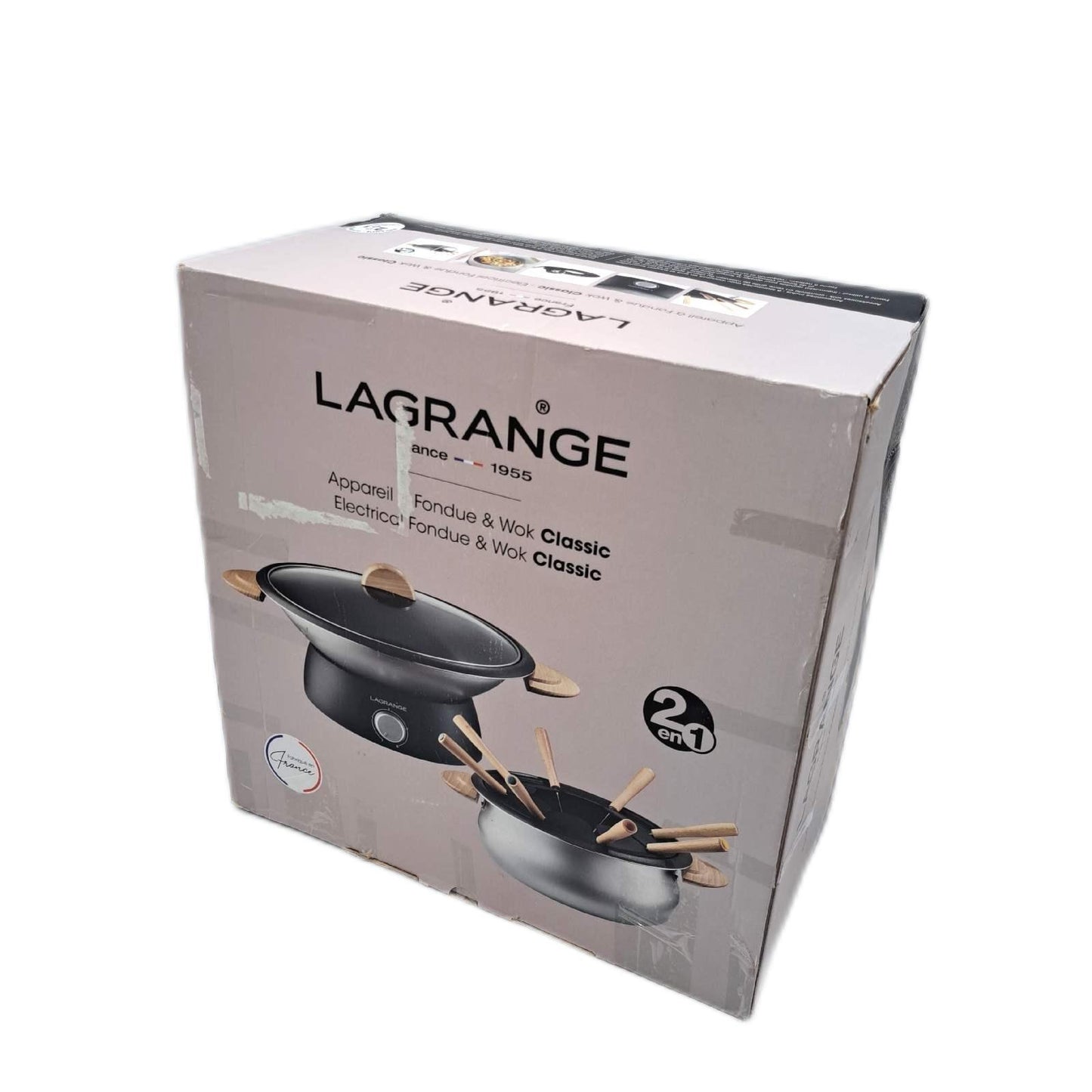 LAGRANGE Wok Fondue Kochgeschirr 349019 Holz Hell für gesunde Zubere